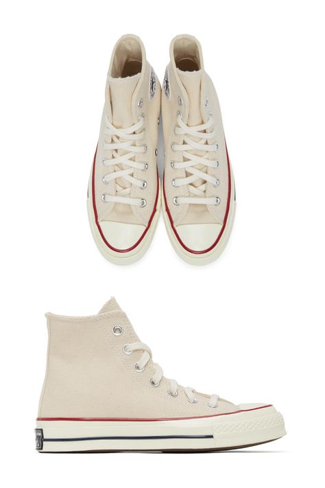 Off White High Top Converse, Shoes Rotation, White Chuck 70, Chuck 70 White, Converse Off White, Converse 70, Off White Converse, White Chuck Taylors, White High Top Converse