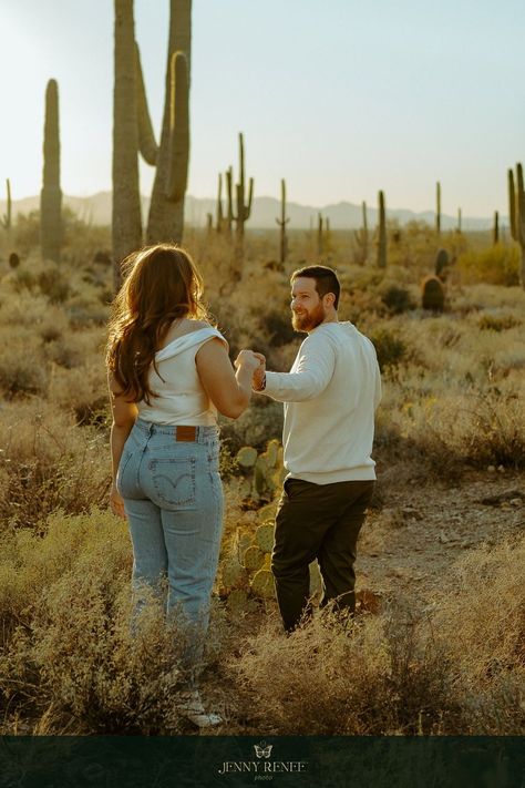 From slot canyons, to sweeping desert valleys and even snowy mountain tops, Arizona offers so many amazing places to explore! If you or your love recently popped the question, and you’re ready to celebrate this exciting part of your life, an arizona engagement photos session is a great way to do that! To get you inspired, here are some of Best Arizona Engagement Session Locations Cactus Engagement Photos, Arizona Photoshoot, Engagement Photos In Arizona, Arizona Engagement, Arizona Photoshoot Locations, Sedona Arizona Engagement Photos, Arizona Couples Photoshoot, Superstition Mountains Arizona Engagement Photos, Grand Falls