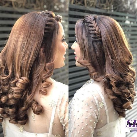 मेहंदी डिजाइन, Hairstyle Examples, Engagement Hairstyles, Hair Style Vedio, Easy Hairstyles For Thick Hair, Extension Hair, 2024 Prom, Open Hairstyles, Long Hair Wedding Styles