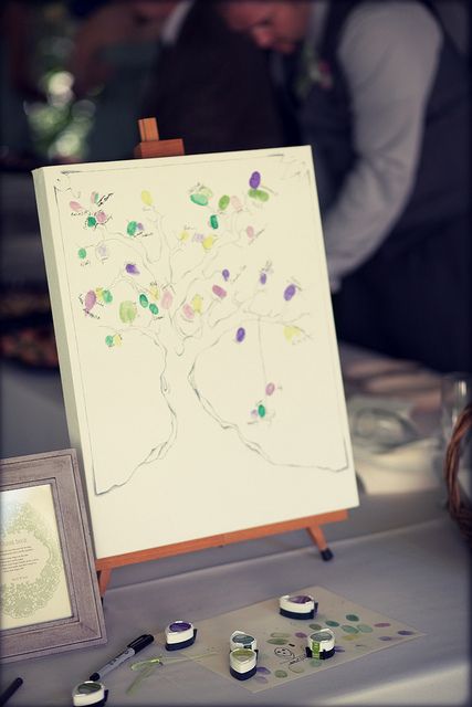 wedding guest book. Leave your finger print on the tree! Making Stuff, Finger Print, The Guest, Tree Design, Fairytale Wedding, Tree Designs, Wedding Guest Book, The Tree, Guest Book