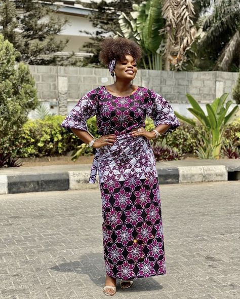 Iro and Buba by @bisiibidapoobe Iro And Buba Styles Ankara, Iro And Buba Styles, Long Gown Ankara, Long Ankara Gown, Gown Ankara Styles, Buba Styles, Iro And Buba, Gown Ankara, Long Gown Styles