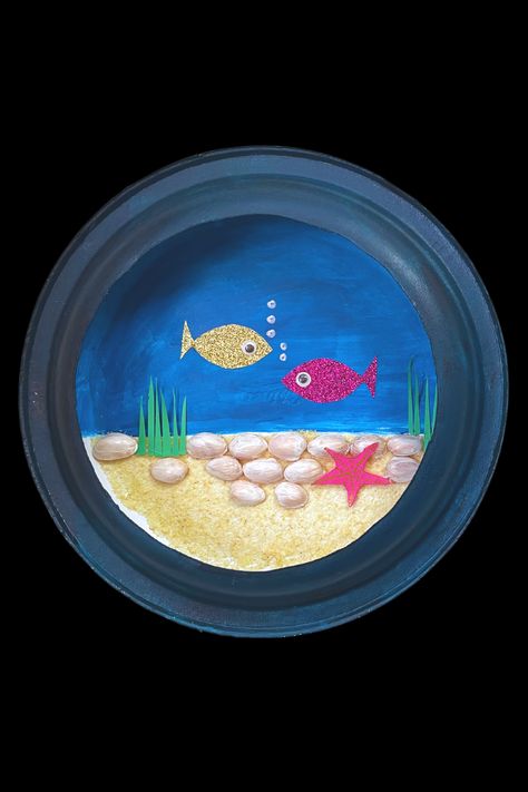 Paper Plate Aquarium Craft, Craft Aquarium, Submarine Craft, Home Decor Ideas Paper, Aquarium Craft, Paper Flower Wall Hanging, Steam Activity, Ocean Projects, Crafty Hobbies