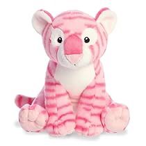 Tiger Stuffed Animal, Pink Tiger, Pink Fur, Cute Stuffed Animals, Imaginative Play, Color Rosa, Pink Stripes, Toy Store, Doll Accessories