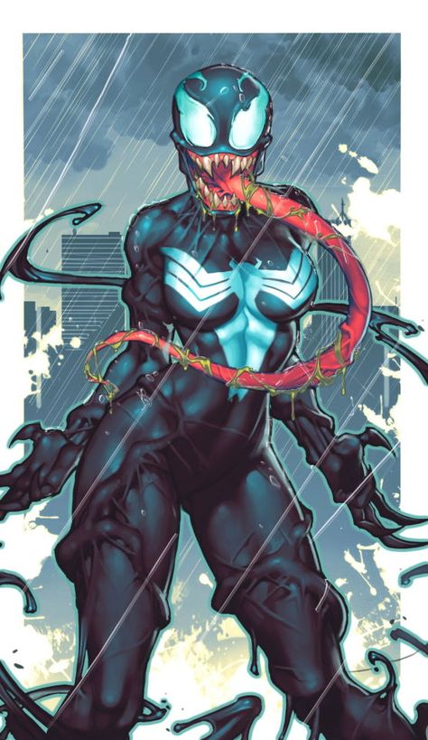 She venom Female Venom, Venom Girl, Art Spiderman, Symbiotes Marvel, Venom Art, Venom Comics, Marvel Venom, Spider Girl, Marvel Villains