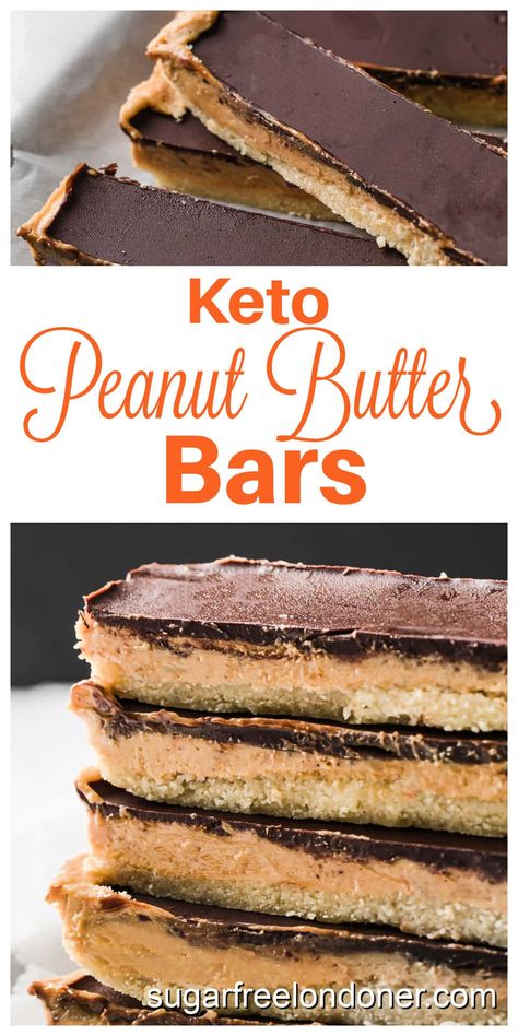 Keto Peanut Butter Bars, Keto Peanut Butter Chocolate, Butter Bars Recipe, Low Carb Holiday Recipes, Chocolate Peanut Butter Bars, Peanut Butter Bars Recipe, Peanut Butter Protein Bars, Keto Treats, Keto Bars