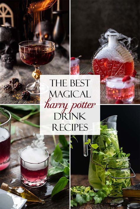 Harry Potter Drinks Alcohol Cocktails, Firewhisky Harry Potter, Harry Potter Theme Alcohol Drinks, Harry Potter Themed Drinks Non Alcoholic, Harry Potter Wedding Cocktails, Harry Potter Inspired Alcoholic Drinks, Harry Potter Mocktails Kids, Non Alcoholic Harry Potter Drinks, Alcoholic Potion Drinks