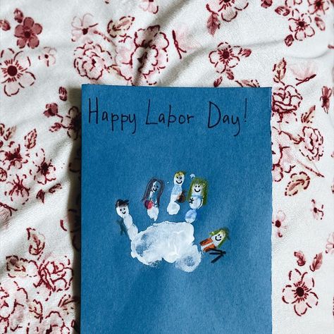 This is a simple craft that I did with my toddler to celebrate Labor Day! We made it personal by making her tiny fingers her grandparents and her father's occupations. This was such a fun and simple craft to do and I got a kick out of how inaccurate I drew our family. Defintely not the best, but very easy to do and a nice keepsake or fridge art. Handprint Crafts For Toddlers, Fridge Art, Crafts For Toddlers, Simple Craft, Handprint Crafts, Happy Labor Day, We Made It, Hand Print, Labor Day