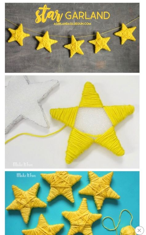 Christmas Crafts To Sell Handmade Gifts, Garlands Christmas, Diy Garlands, Diy Christmas Garland, Christmas Crafts To Sell, Cute Star, Star Garland, Diy Garland, Christmas 2020