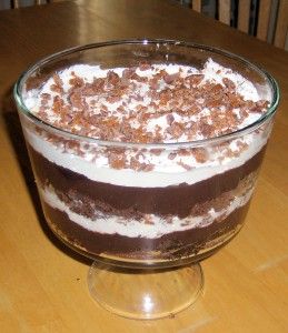 Skor Dessert, Bread Packaging Ideas, Brownie Trifle, Dessert Truffles, Trifle Pudding, Bread Packaging, Chocolate Trifle, Trifle Dish, Trifle Desserts