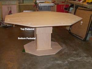 Woodworking Plans Reviewed: How to Build a Poker Table - Step by Step Instructions Poker Table Diy, Octagon Poker Table, Poker Table Plans, Pine Trim, Pub Design, Pallet Bench, Woodworking Bench Plans, Best Woodworking Tools, Diy Wooden Projects