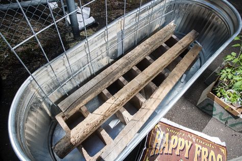 Making a Stock Tank Planter Stock Tank Planter, Galvanized Water Tank, Stock Tank Gardening, Outdoor Spray Paint, Galvanized Stock Tank, Horse Trough, Metal Trough, Garden Troughs, Cattle Panels