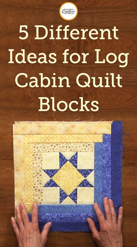 Log Cabin Blocks, Quilt Blocks Easy, Log Cabin Quilt Pattern, Log Cabin Quilt Blocks, Log Cabin Designs, Quilt Block Patterns Free, Quilt Square Patterns, Cabin Quilt, Log Cabin Quilts