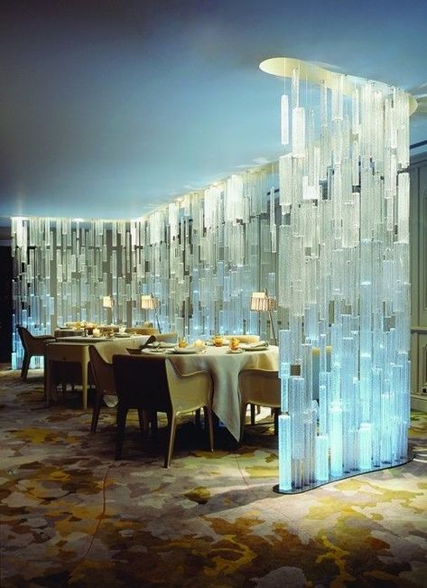 Bar Deco, Custom Blinds, Restaurant Lighting, Glass Walls, Modern Restaurant, Partition Wall, Restaurant Interior Design, The Ceiling, Hospitality Design