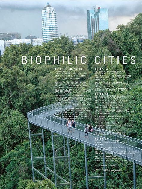 The Biophilic Cities Project and the Urban Imagination #biophilia Biophilic Architecture, Urban Design Plan, Eco City, Urban Landscape Design, Sustainable City, Green Architecture, Green City, Urban Spaces, Sustainable Architecture