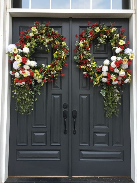 Double Doors Solid Double Front Doors, American Colonial Style, Rental Ideas, Double Doors Exterior, Mail Slot, Doors Exterior, Double Entry Doors, Double Front Doors, Double Entry