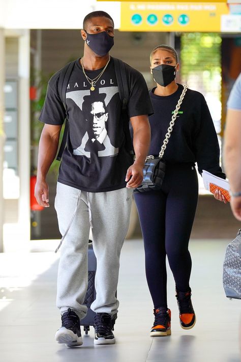 Micheal B Jordan And Lori Harvey, Michael B Jordan Lori Harvey, Michael B Jordan And Lori Harvey, Lori Harvey And Michael B Jordan, Lori Harvey Aesthetic, Michael B Jordan Style, Harvey Outfits, Jodie Turner, Black Celebrity Couples