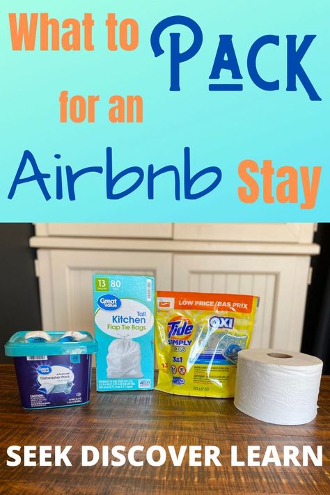 Throughout our many Airbnb stays we have compiled a list of items that you should consider packing when staying at an Airbnb. We haven't needed every single one of these items at each location, but for me it's just peace of mind to go ahead and take them all with me. Toilet paper  - depending on how long you are staying and how many people are in your group, you might want to bring a roll or two with you.  Most hosts keep their supplies locked and out of reach of their guests. Things To Bring To An Airbnb, Beach Rental Packing List, What To Pack For Vacation, Beach Vacation Packing, Beach Vacation Packing List, Weekend Packing, Vacation 2024, Beach Food, Vacation Meals