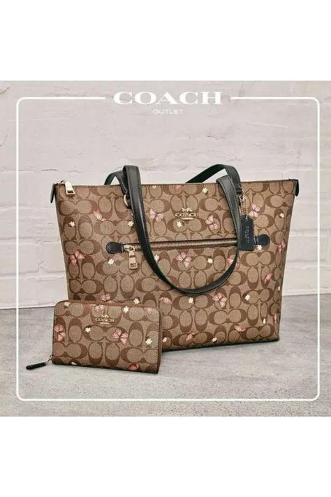 Designer Totes, Coach Outlet, Signature Canvas, Butterfly Print, Duffle Bag, Bags Designer, Bag Lady, Wallet, Canvas