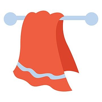 Towel Illustration, Hanging Illustration, Kitchen Vector, Vector Kitchen, Orange Towels, Ribbon Flag, Watermelon Print, Thematic Units, Digital Business Card