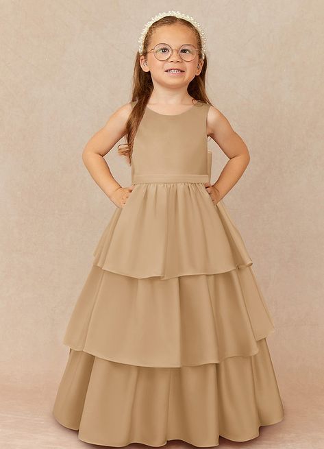 If you are looking for a classic dress for your girl, look no further. Margie is our adorable satin ballgown dress. Flowy Satin Dress, Satin Flower Girl Dresses, Satin Ballgown, Tea Length Flower Girl Dress, Ballgown Dress, Flower Girl Dresses Champagne, Dressy Clothes, Satin Flower Girl Dress, Stretch Satin Dress