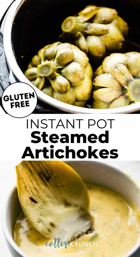 Multicooker Recipes, Steamed Artichokes, Cotter Crunch, Instant Pot Veggies, Instant Pot Steam, Steam Artichoke, Keto Sides, Spring Dishes, Vegetarian Dish