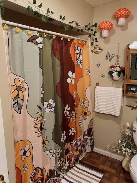 Viral Baby Products Mushroom Theme Bathroom, Fairycore Bathroom, Hippie Bathroom, Hippie Bedroom, Hippie Homes, Themed Bathroom, Bathroom Aesthetic, Irish Celtic, Home Reno