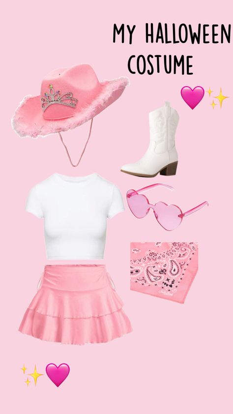 Preppy Halloween Costume For 1 Person, Cute Preppy Halloween Costumes, Pink Cowgirl Halloween Costumes, Preppy Halloween Costume For 2, Preppy Cowgirl Halloween Costume, Preppy Costume Ideas, Preppy Costume, Preppy Halloween Costume, Cowgirl Halloween Costumes