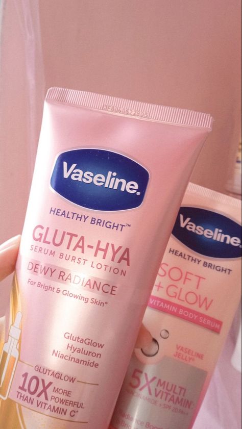 Pink Vaseline, Vaseline Body Lotion, Vaseline Lotion, Bright Glowing Skin, Perfect Skin Care Routine, Beauty Tips For Skin, Body Serum, Amazon Beauty Products, Lighten Skin