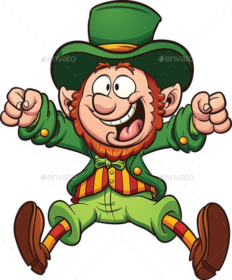 Download Free Graphicriver Cartoon Leprechaun #cartoon #character #cute #excited #gradient #green #happy #illustration #isolated #leprechaun #vector Leprechaun Images, Leprechaun Drawing, Cartoon Leprechaun, Irish Clipart, Leprechaun Clipart, Leprechaun Trap Project, Saint Patricks Day Art, St Patricks Day Crafts For Kids, Christmas Idea