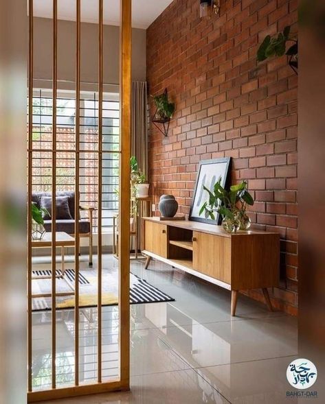 India Home Decor, Small House Interior, Indian Home Design, Indian Home Interior, Small House Interior Design, Kerala House Design, Wallpapers Home, Living Room Design Decor, Brick Walls