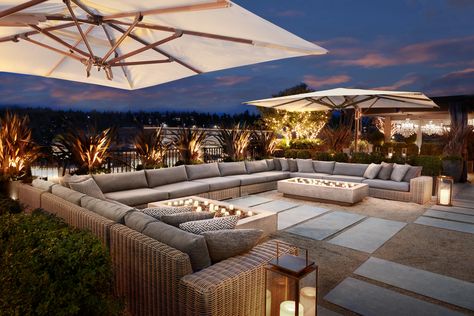 A Look Inside RH Seattle, The Gallery at University Village — Fresh Jess Restoration Hardware Outdoor, Rooftop Design, Outdoor Living Furniture, Outdoor Chandelier, Floating Staircase, Artistic Installation, Hospitality Design, Home Design Decor, Outdoor Planters