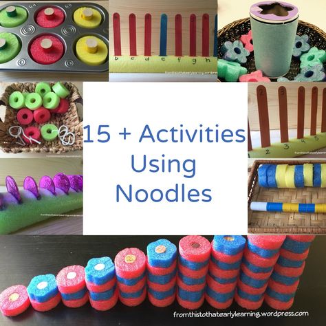 15 Montessori Inspired Activities Using Noodles http://wp.me/p5eeVt-bj Montessori Stations, Diy Montessori, Pool Noodle, Fine Motor Skills Activities, Motor Skills Activities, Diy Pool, Pool Noodles, 15 Diy, Diy Activities