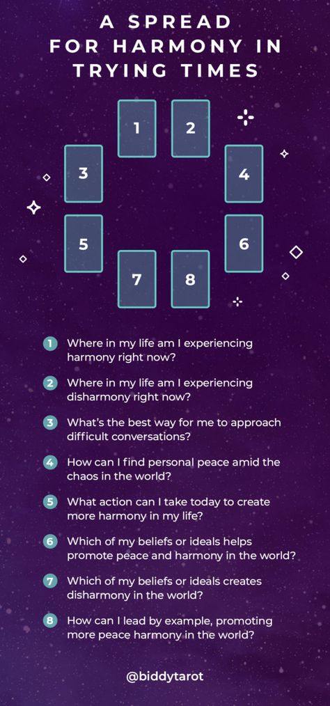 A Spread for Harmony in Trying Times Biddy Tarot Spreads, Biddy Tarot, Tarot Reading Spreads, Universe Love, Past Love, Tarot Spread, Finding Hope, Difficult Conversations, Find Balance