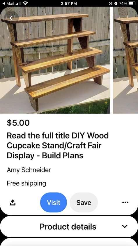 Wood Cupcake Stand, Fair Display, Boho Party, Craft Fair Displays, Cupcake Stand, Craft Fairs, Wood Diy, Woodworking Projects, Storage Bench