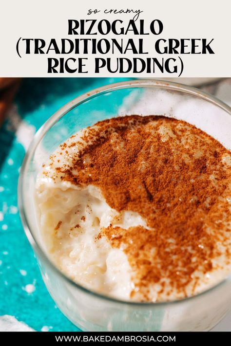 Arborio Rice Pudding Recipe, Rizogalo Greek Rice, Rice Pudding With Arborio Rice, Portuguese Rice Pudding Recipe, Savory Rice Pudding, Greek Rice Pudding Recipe, Pistachio Rice Pudding, Turkish Rice Pudding, Rizogalo Recipe