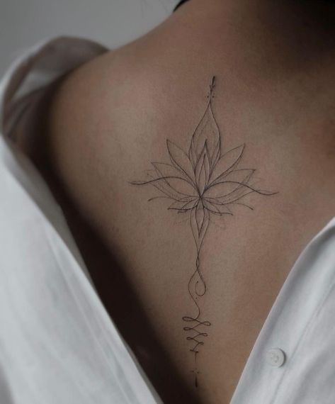 Wings Back Tattoo, Back Tattoo Designs, Epic Dragon, Name Tattoos For Moms, Flower Spine Tattoos, Small Chest Tattoos, Lotus Tattoo Design, Boho Tattoos, Unalome Tattoo