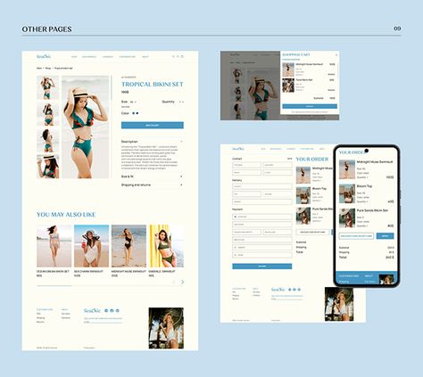 Swimwear Website, Swimwear Store, Graphic Design Layouts, Design Ui, Freelancing Jobs, Ui Design, Layout Design, Adobe Photoshop, Website Design