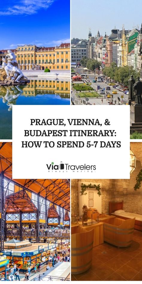 Looking for a good Prague, Vienna, and Budapest itinerary? Here’s an itinerary on how to spend your days visiting the three European cities. Vienna Budapest Prague, Prague Vienna Budapest, European Itinerary, Vienna Itinerary, Prague Itinerary, Weekend In Prague, Budapest Itinerary, Budapest Travel Guide, Beer Spa