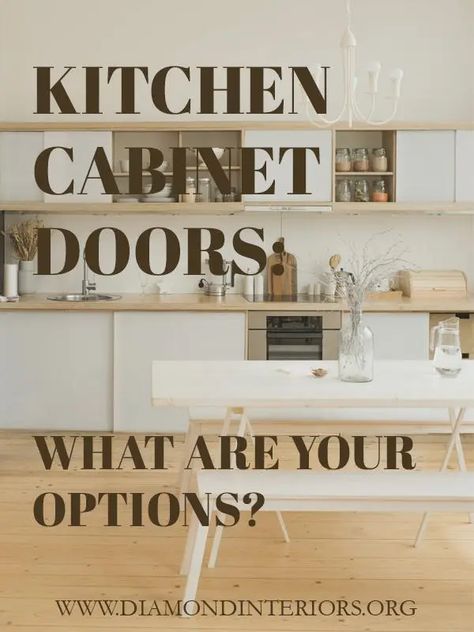 Kitchen Cabinet Doors: What are your Options? - DIAMOND INTERIORS Kitchen Cupboards Design Cabinet Doors, Unique Cabinet Doors, Vinyl Wrap Kitchen, Kitchen Cupboards Design, Modern Kitchen Cupboards, Kitchen Renovation Cost, Laminate Kitchen Cabinets, Curved Kitchen, Timber Kitchen