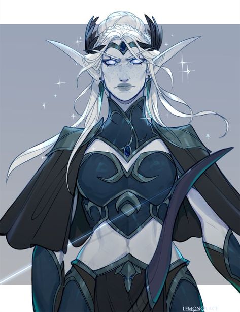 Winter Fey, Drow Character Art, Banshee Art Beautiful, Pirate Vibes, Moon Elf, Family Aesthetic, Elf Art, Warcraft Art, Dungeons And Dragons Characters