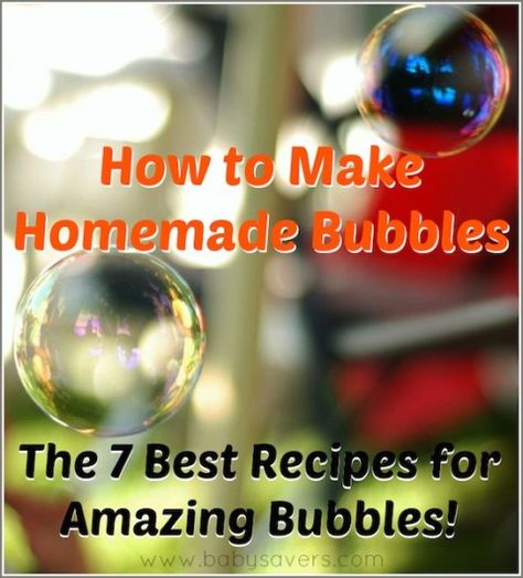 How to make bubbles Bubble Recipes, Bubble Recipe, How To Make Bubbles, Homemade Bubbles, Giant Bubbles, Blowing Bubbles, Soap Bubbles, How To Make Homemade, Business For Kids