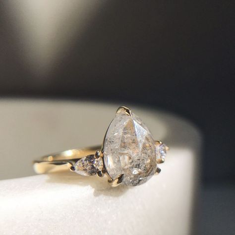 @sophiaperezjewellery posted to Instagram: A trio of Pear Diamonds to make your heart skip a beat. This bespoke ring has been added to our ready-to-ship collection, for those spontaneous moments that just can't wait. 💛   #sophiaperezjewellery #engagementring #ethicallyresponsible #conflictfreediamonds #ringsofinstagram #altbride #jewelrygram #finejewelry #bohobride #proposal #bespokediamondring #indiebride #buylesschoosebetter #alternativebride #proposalinspiration #love #handmaderi Pear Shape Engagement Ring, Pear Shape Diamond Ring, Engagement Ring Alternative, Pear Shaped Diamond Ring, Trilogy Engagement Ring, Future Engagement Rings, Alternative Bride, Pear Shaped Engagement Rings, Bespoke Engagement Ring