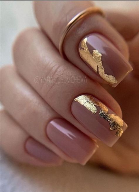 Purple And Rose Gold Nails, Square Nail Designs, Short Square Nails, Work Nails, Thanksgiving Nails, Neutral Nails, Fire Nails, Chic Nails, Dope Nails