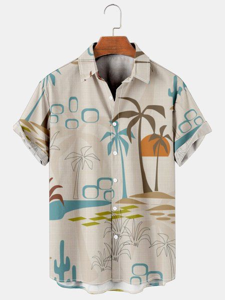 Beach Vacation Essentials, Spring 23, Resort Outfit, Hawaiian Shorts, Coconut Tree, Men Summer, Summer Prints, Mens Hawaiian Shirts, Vintage Cartoon