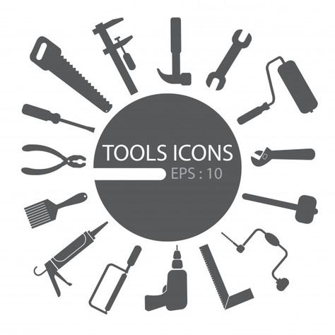 Tool Logo, Garage Furniture, Typographic Logo Design, Construction Tools, Car Tools, Graphic Editing, Car Maintenance, Logo Sticker, Wood Doors