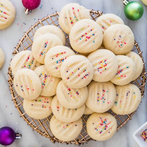 Shortbread Cookie Recipes, Whipped Shortbread, Sugar Spun Run, Whipped Shortbread Cookies, Buttery Shortbread Cookies, Sugar Cookie Icing, Shortbread Cookie Recipe, Easy Sugar Cookies, Shortbread Cookie