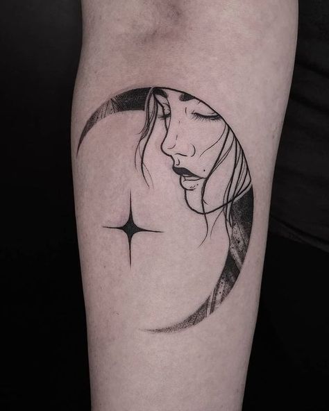 Tattoo Sol E Lua, Moon Tattoo Ideas, Witcher Wallpaper, Medusa Tattoo Design, Crystal Tattoo, Men Tattoos Arm Sleeve, Red Ink Tattoos, Incredible Tattoos, Wrist Tattoos For Women