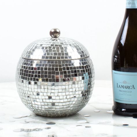 Disco Ball Ice Bucket | Faire.com Disco Ball Birthday Party, Disco Ball Birthday, Mirror Disco Ball, Trick Or Treat Bucket, Champagne Ice Bucket, Treat Bucket, Summer Pool Party, Disco Balls, Studio 54