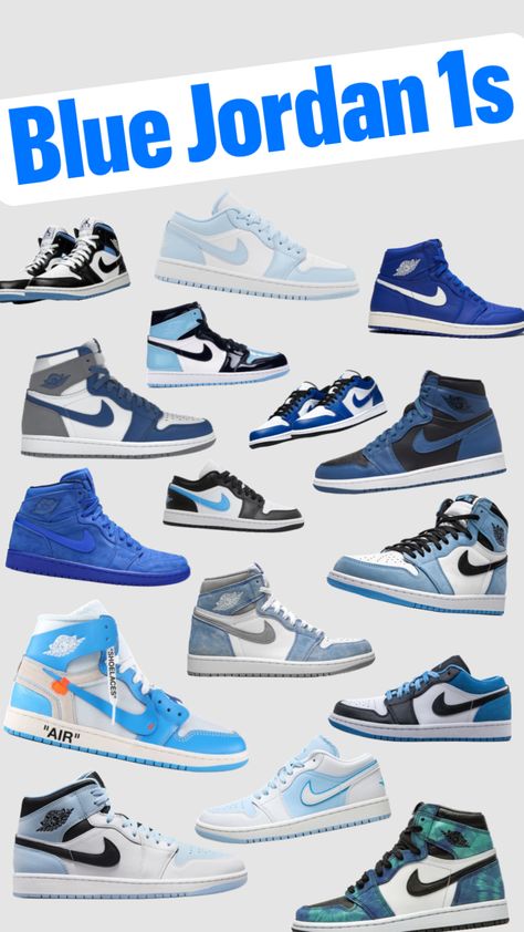 #jordans #jordan1 #outfitinspo #bluejordans #shoes Blue Shoes Jordans, Air Jordans Blue, Jordan Bleu, Blue Jordans Outfit, Jordan Noir, Jordans Outfit For Men, Nike Azul, Air Jordan 1 Blue, Black And White Jordans