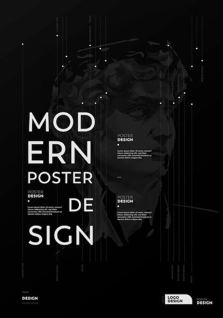 Modern Poster Design, Monochrome Poster, Posters Ideas, Modern Typography, Modern Poster, Event Poster, Vector Stock, Typography Poster, Media Design